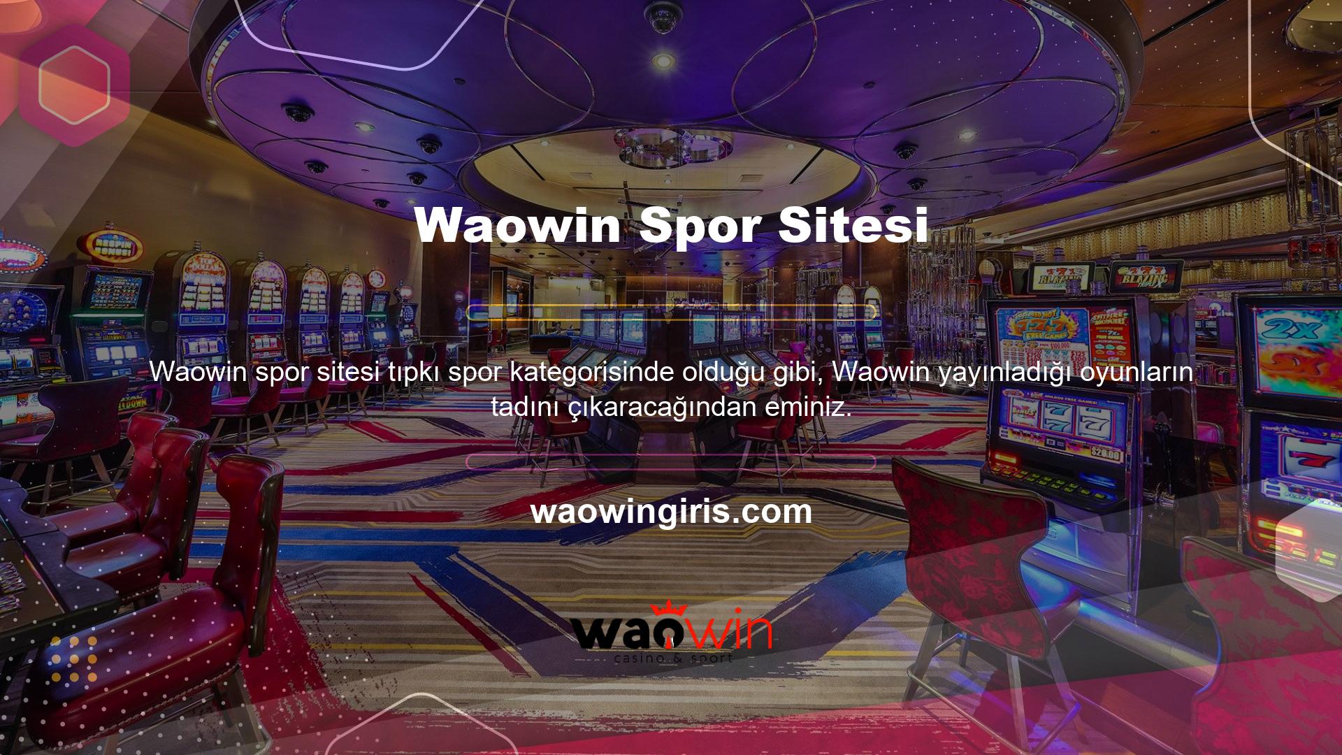 Waowin casino oyunları, bu kategorilerden birini seçtiğinizde Bingo ve diğer kategoriler içerir